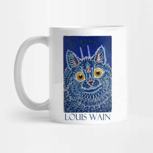 Blue Cat by Louis Wain Mug